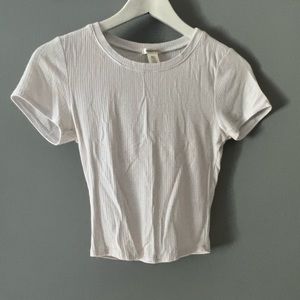 White Short Sleeved Crop Top